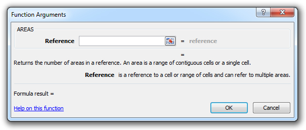 Excel AREAS Function Get Number Of Areas In Reference