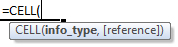 cell formula syntax