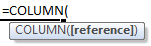 column formula syntax