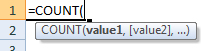 count formula syntax