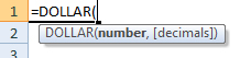 dollar formula syntax