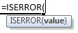 iserror formula syntax