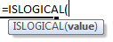 islogical formula syntax