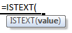 istext formula syntax