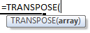 transpose formula syntax