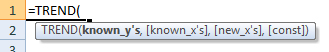 trend formula syntax