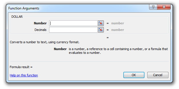 how to use the dollar function in excel