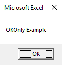 messagebox okonly