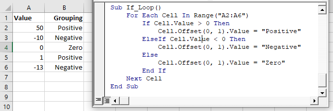 vba else if statement