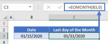EOMONTH last day of the month