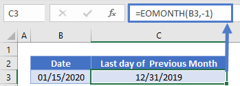 EOMONTH Previous Month