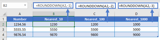 Rounddown 10 100 1000