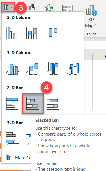 Stacked Bar Steps