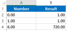 Vba FACT function