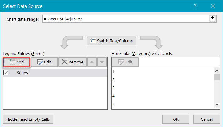 Add data series in Excel