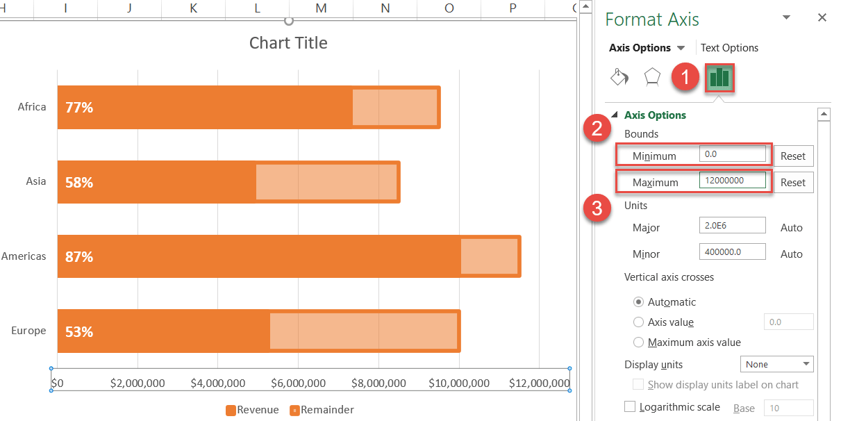 Adjust the horizontal axis scale