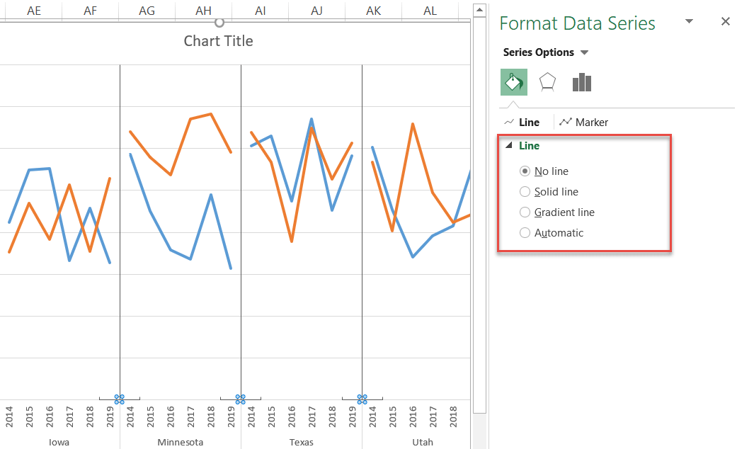 Hide the scatter plot