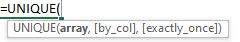 UNIQUE Function