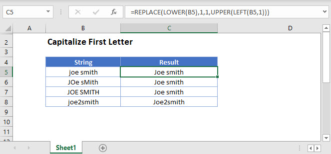 Capitalize First Letter Excel Google Sheets Auto VBA