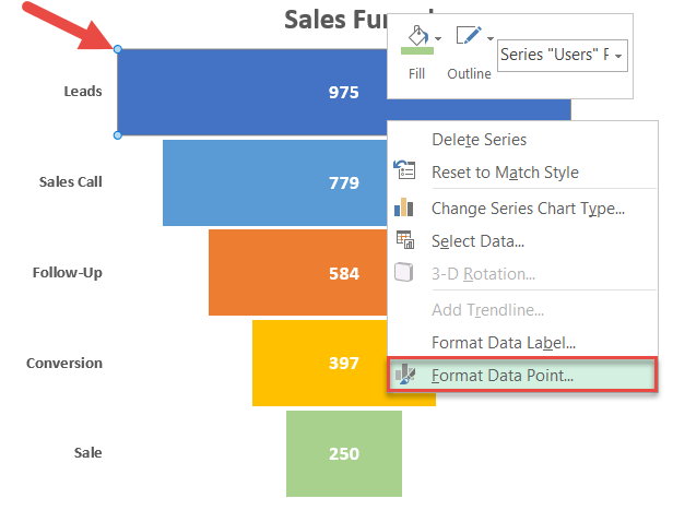 Select "Format Data Point"