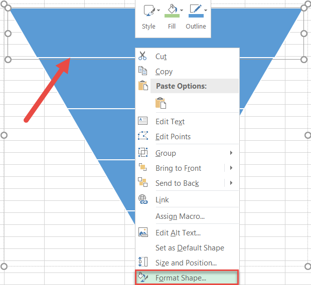 Select "Format Shape"