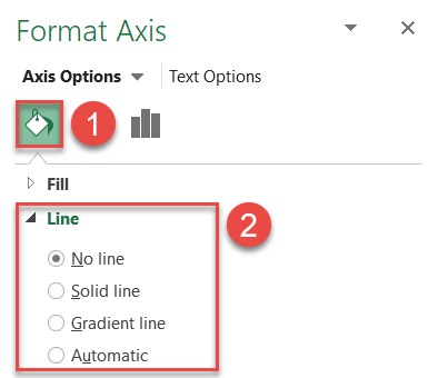 the Format Axis task pane