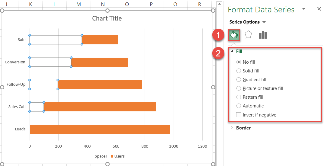 The Format Data Series task pane