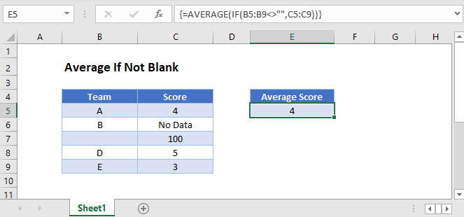 average-if-not-blank-excel-google-sheets-auto-vba