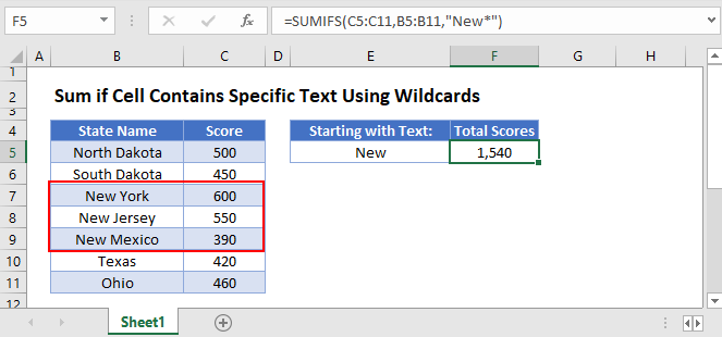 sum-if-cell-contains-specific-text-using-wildcards-excel-google