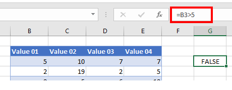 formulas not working greater than