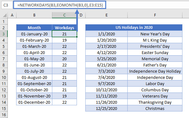 workdays in month 01