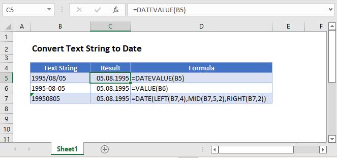 Convert Text String To Date Excel Google Sheets Auto VBA