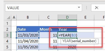 convertdate year formula