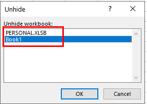 hidewindow unhideworkbook