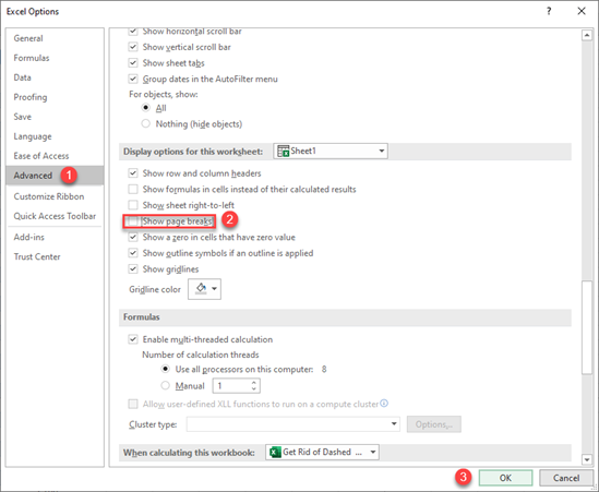 how-to-get-rid-of-the-dotted-line-in-excel-in-10-seconds-youtube