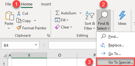 go to special excel 1