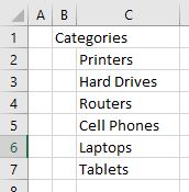 Bullet Empty Column