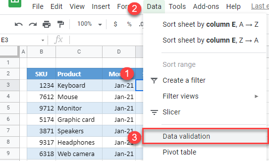 input message google sheets 1