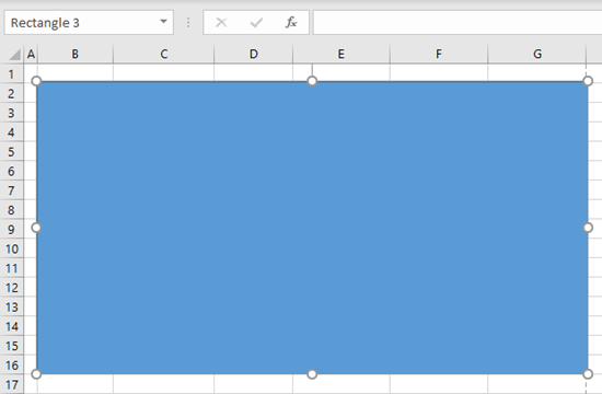 insert shape excel 2