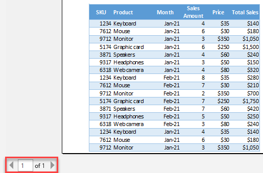 print preview excel 1