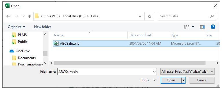 Open Old Excel Files