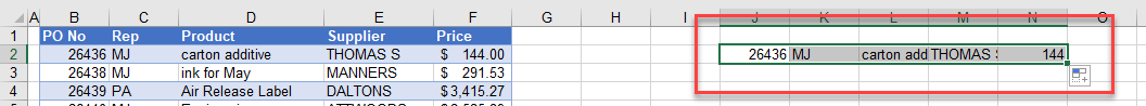 excel copyrows drag