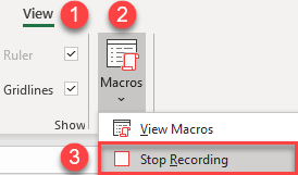 record macro excel 3