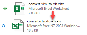 save xlsx file as xls final