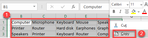 excel multiple rows transpose data