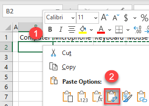 excel transpose data 2