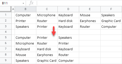 google sheets multiple cells into multiple rows final