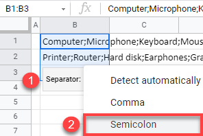 google sheets split multiple cells text to columns 2