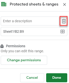 google sheets unprotect range 2