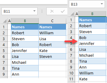 merge lists without duplicates initial data